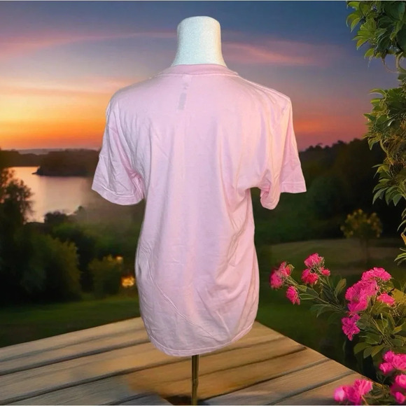 “Prone to Wander” Boho Western Bull Cotton T shirt Women’s Pink Crew Neck - Picture 4 of 8